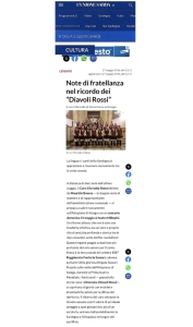 Il coro s'arrodia nell'altopiano di Asiago in ricordo dei "Diavoli Rossi"